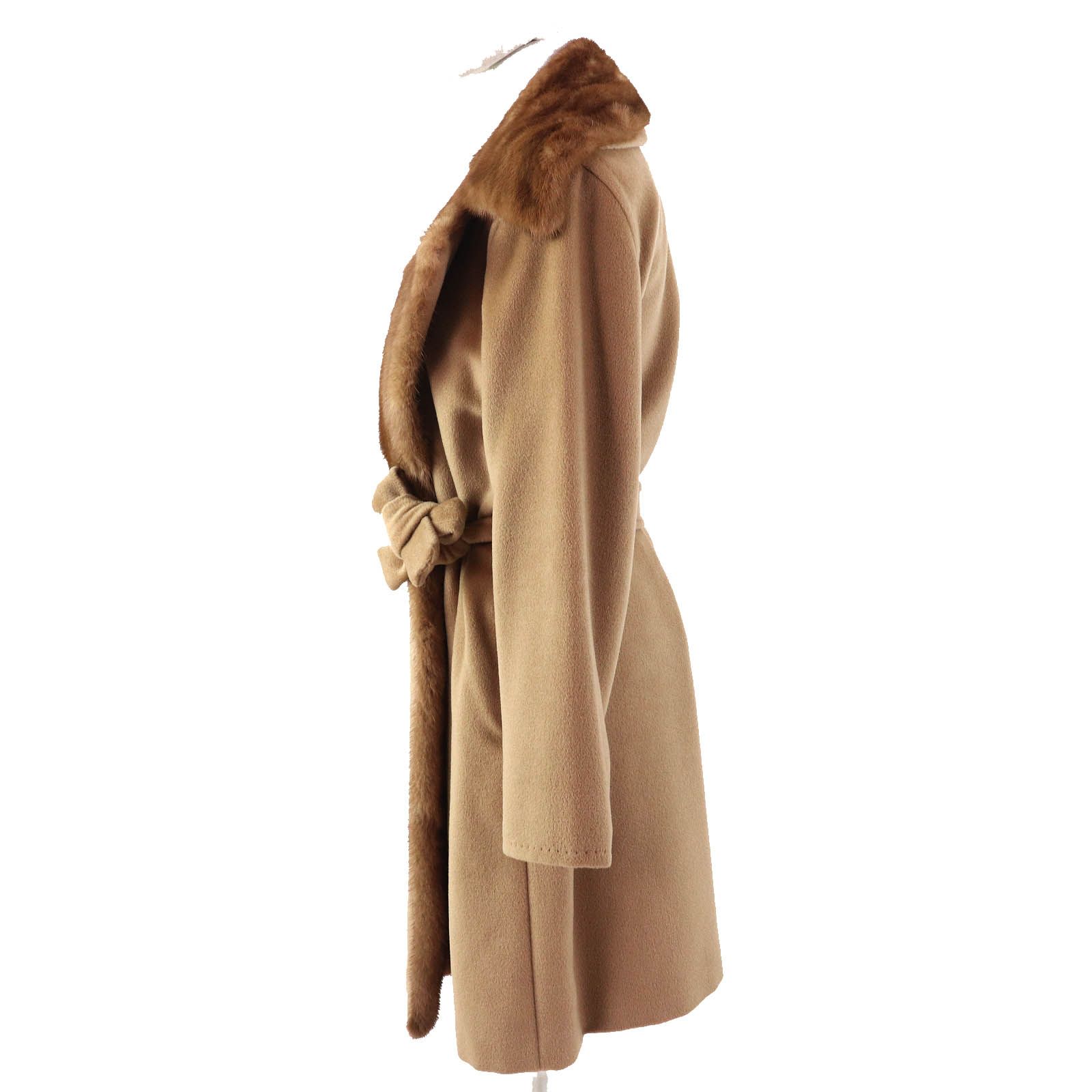 極美品　マックスマーラ　ロング　ラップコート　白タグ　カシミヤ　ブラウン　M相当 極美品 マックスマーラ ロング ラップコート 白タグ カシミヤ ブラウン