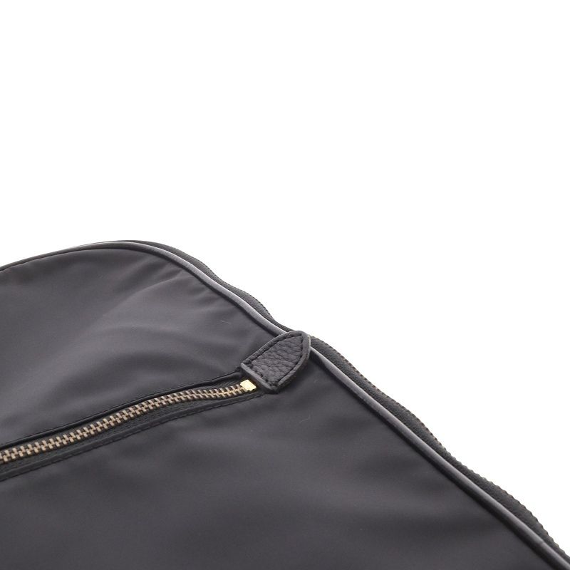 フェリージ ナイロン レザー リュックサック デイパック 黒 17/51  