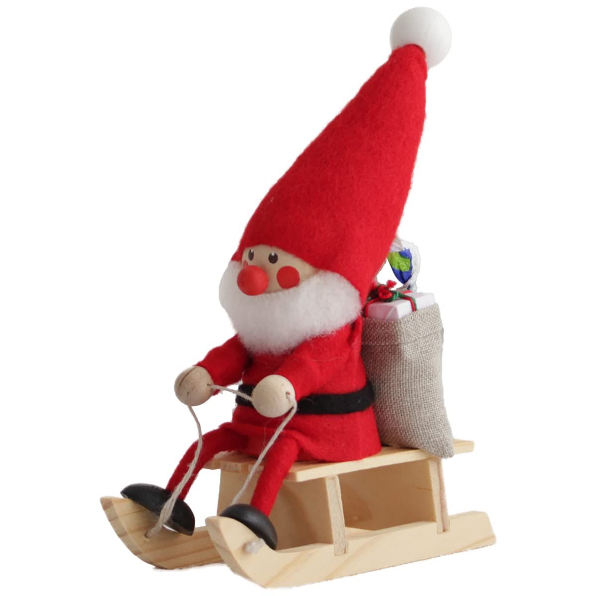 NORDIKA nisse ノルディカ ニッセ クリスマス 木製人形 そりに乗ったサンタ | レッド | NRD120072