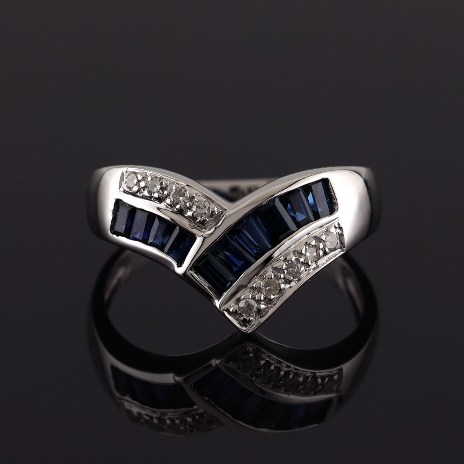 参考定価181,500円！》 K14WG ホワイトゴールド サファイア 1.00ct 