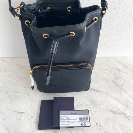 正規品 すぐ届く PRADA プラダ/ LOGO JACQUARD 巾着バッグ