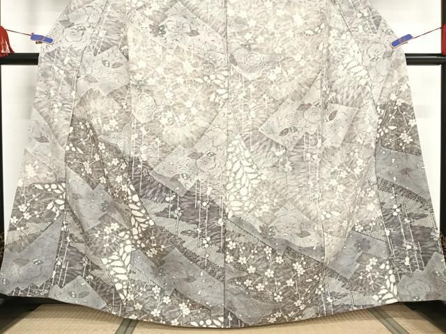 平和屋着物○訪問着 紬地 絞り 辻が花 正絹 逸品 AAAV9171np - メルカリ