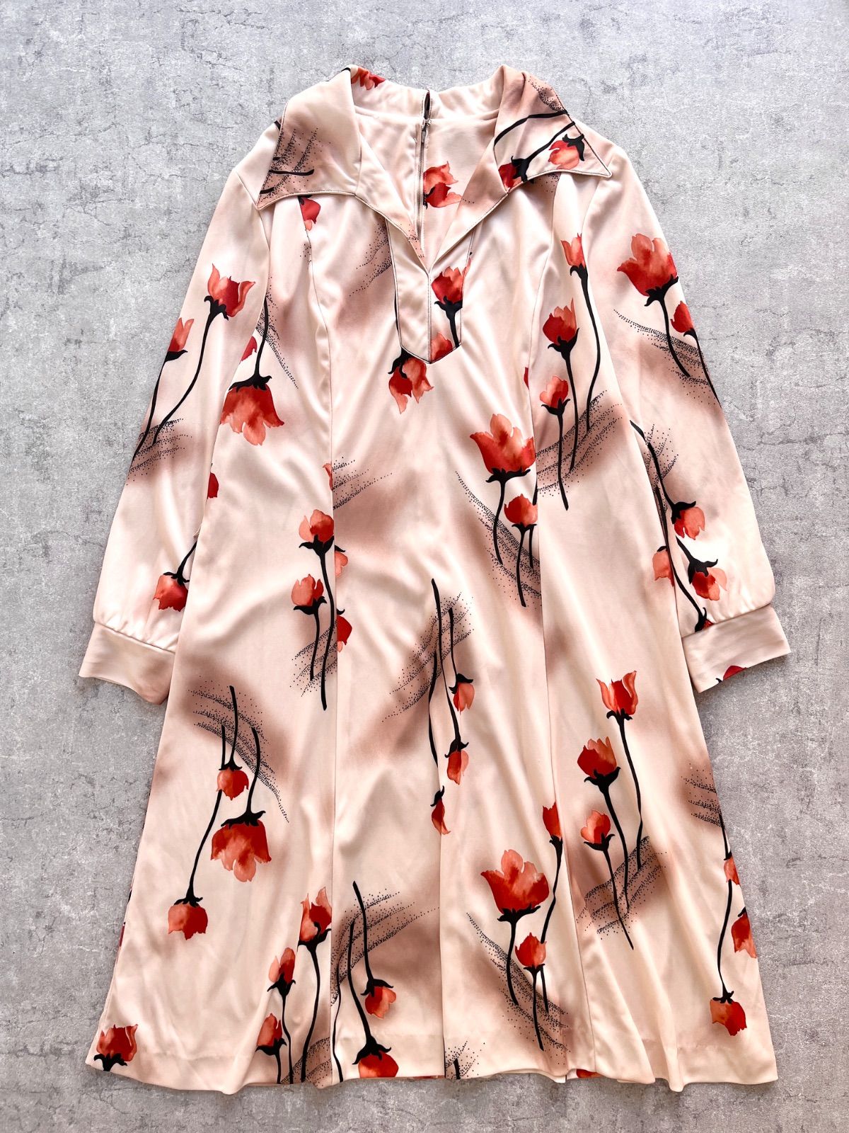 70 s ILGWU floral dress made in U.S.A