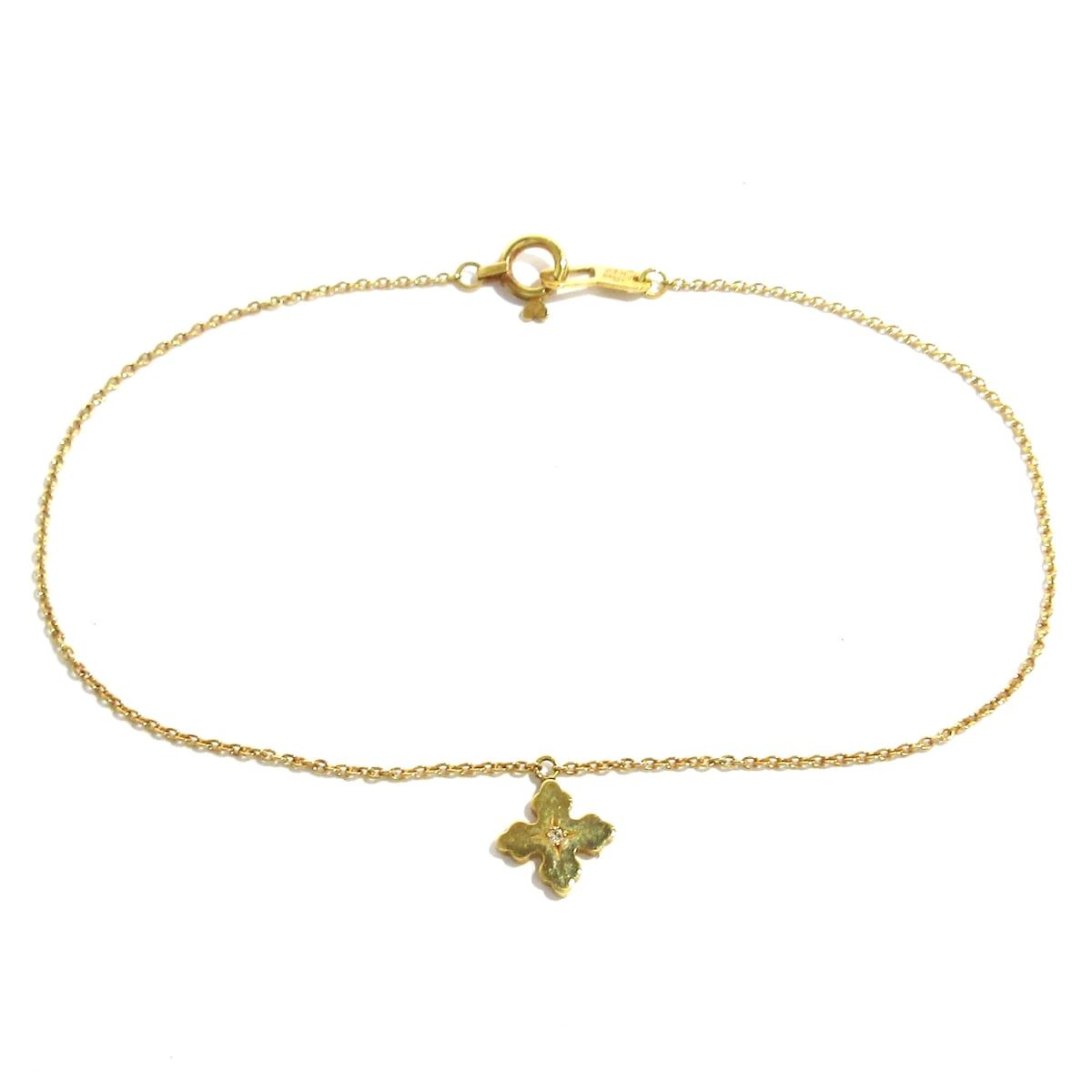 STAR JEWELRY スタージュエリー ブレスレット - K18YG×ダイヤモンド 総重量 0.9g|1Pダイヤ|ダイヤ0.006カラット