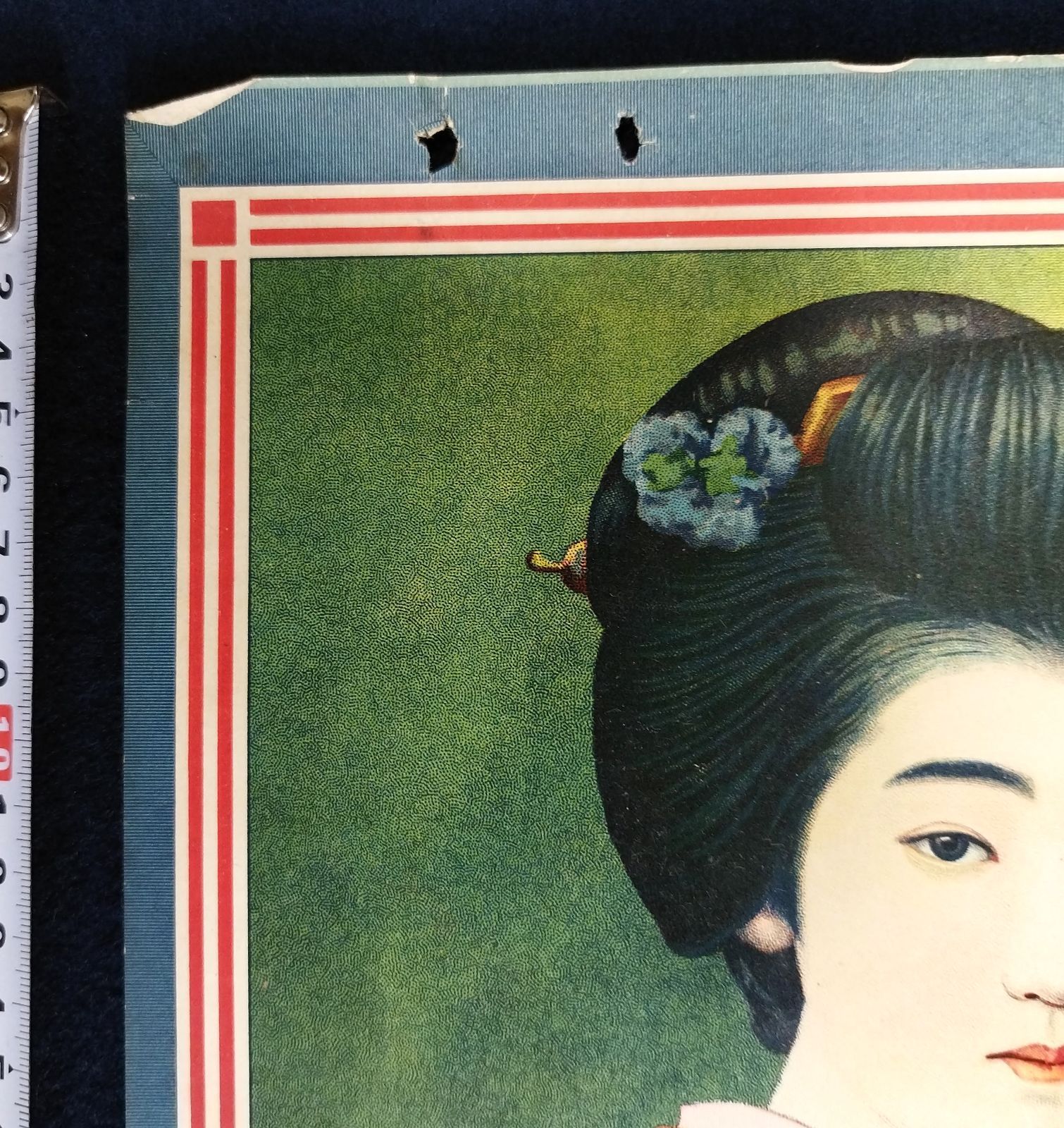 戦前 石版刷◇引札◇美人画 和装 ポスター 広告 宣伝 チラシ 明治時代