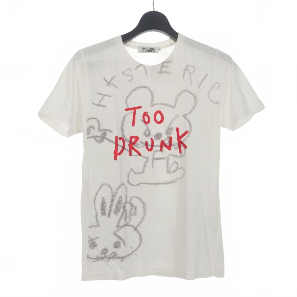 H*u様 【レア】HYSTERIC GLAMOUR Too Drunk Tシャツ ヒステリックグラマー HYSTERIC GLAMOUR TOO DRUNK ガールプリント T