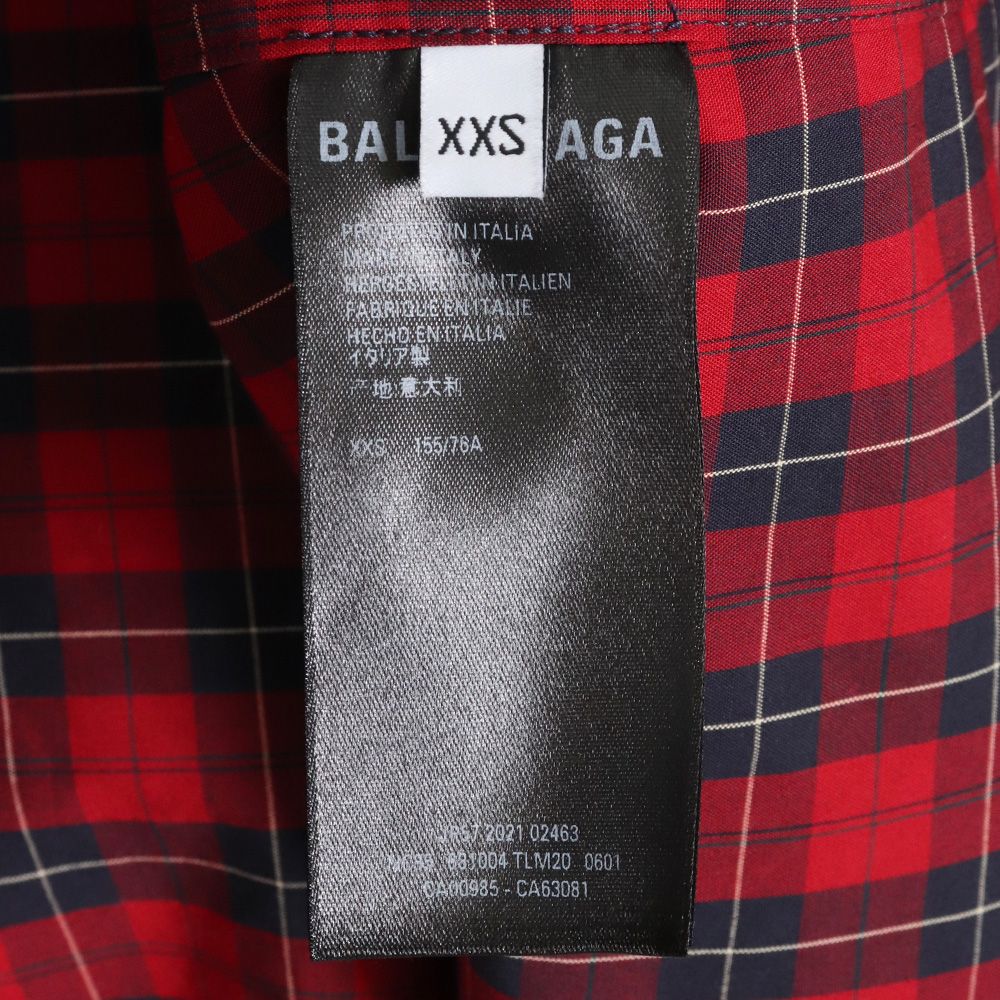 BALENCIAGA オーバーサイズチェックシャツ - メルカリ