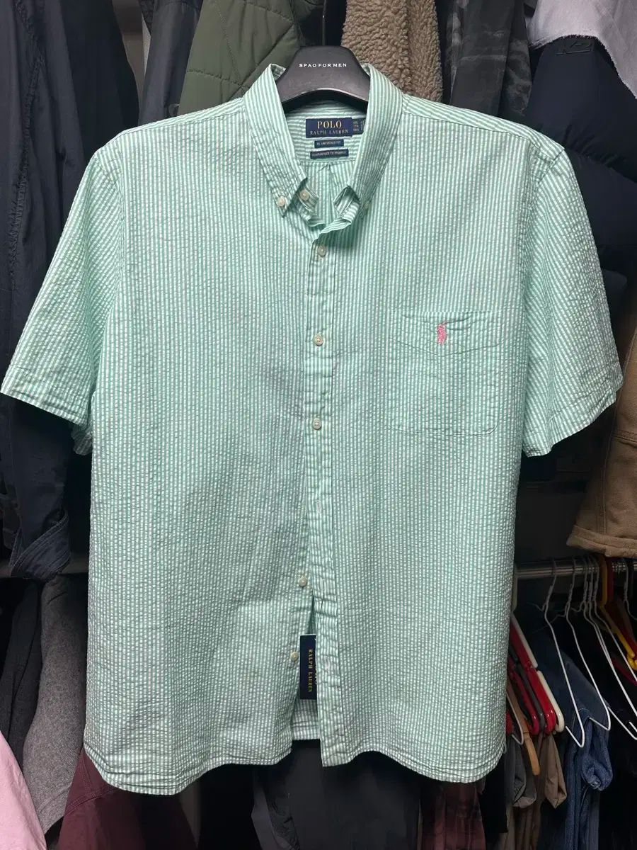 ポロ シアサッカー 半袖シャツ XXL