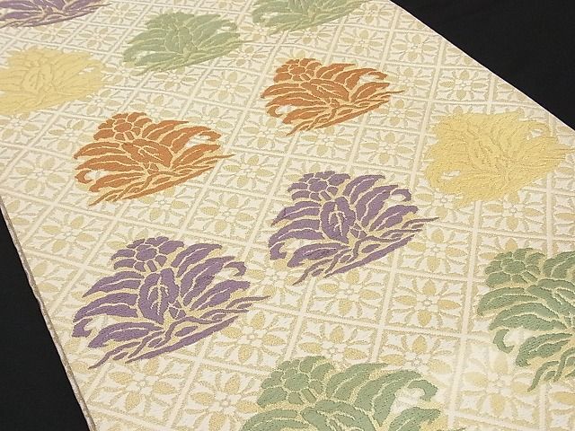 専用帯2353●人間国宝 俵屋 喜多川平朗 有職織物 高級正絹名古屋仕立名古屋帯 帯2353○人間国宝 俵屋 喜多川平朗 有職織物 高級正絹 名古屋