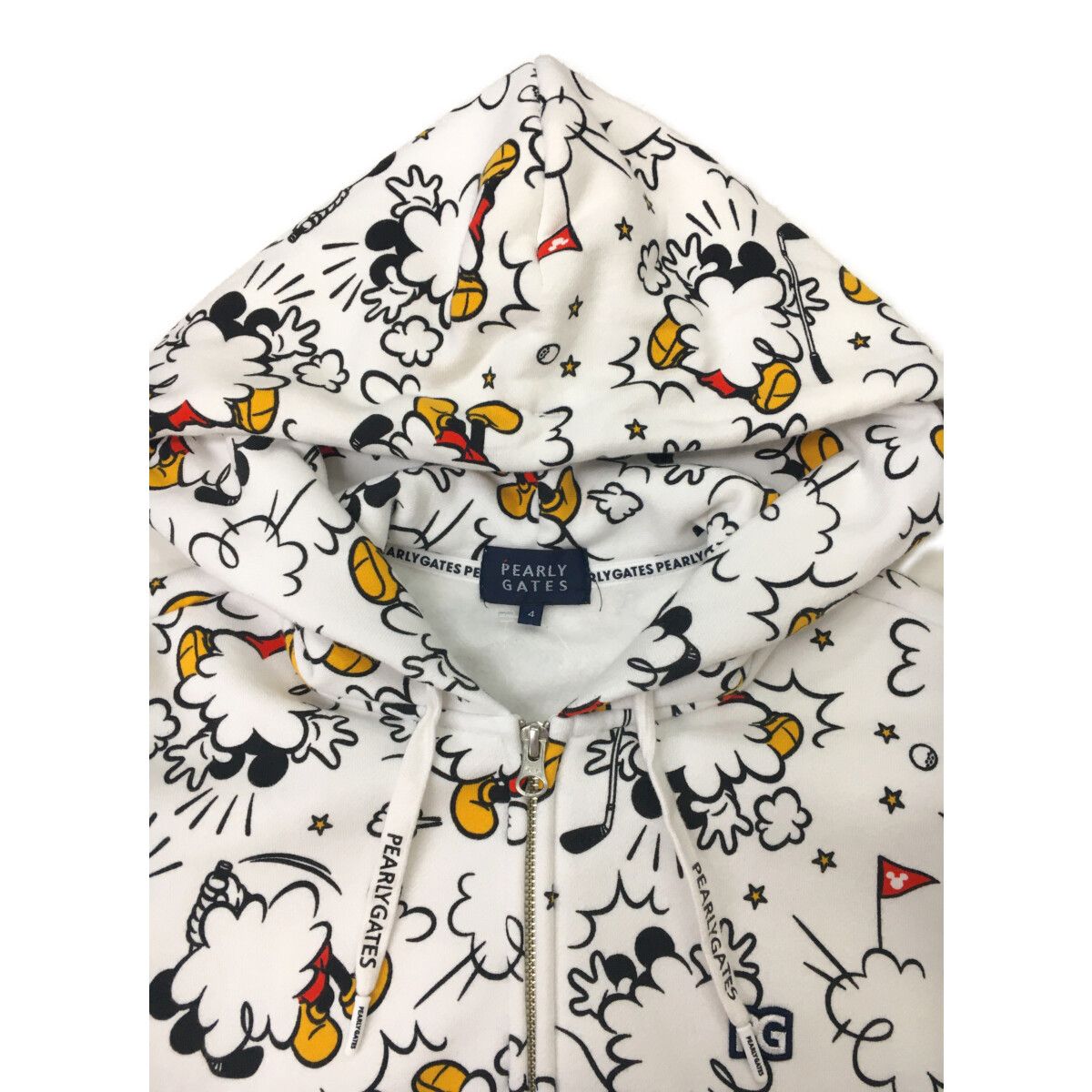 中古 メンズ パーリーゲイツ PEARLY GATES パーカー 4(M) 白 ホワイト 