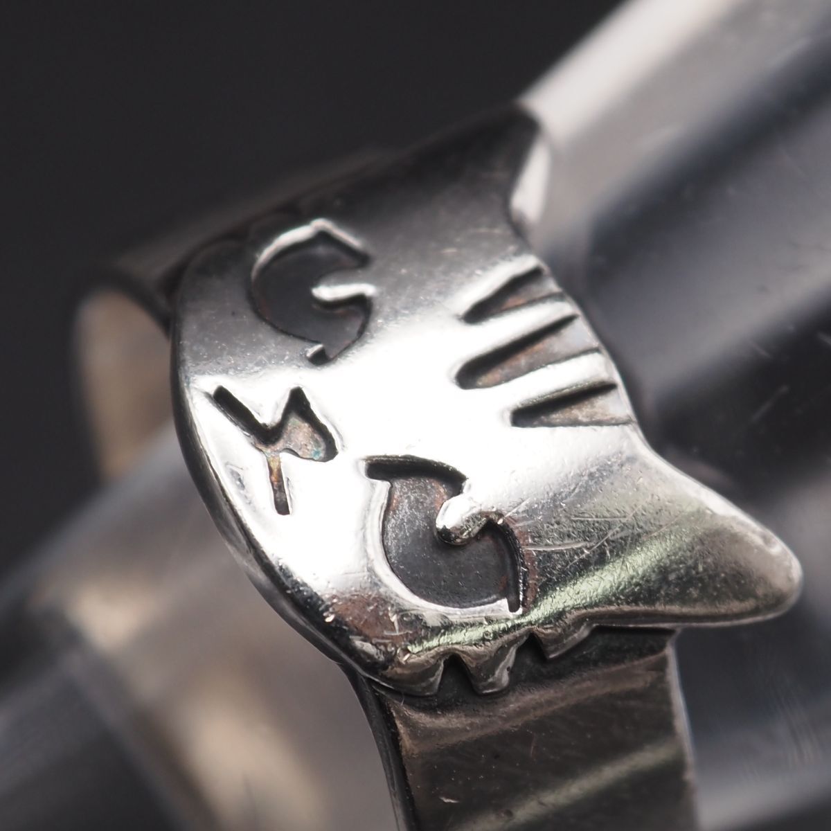 猫 シルバーアクセサリー 江口タツオ ハンドメイド オーダー リング 指輪