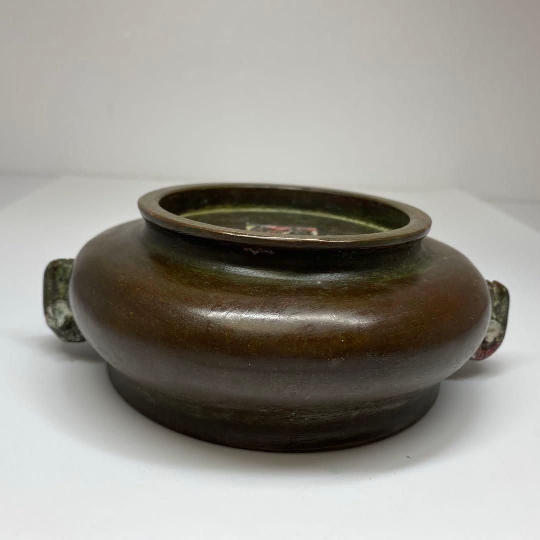 中国古玩　宣徳年製　古銅香炉　1020g 本さ7-0105☆1F 中国古玩 宣徳年製 古銅香炉 1020g 本さ7-0105☆1F - メルカリ