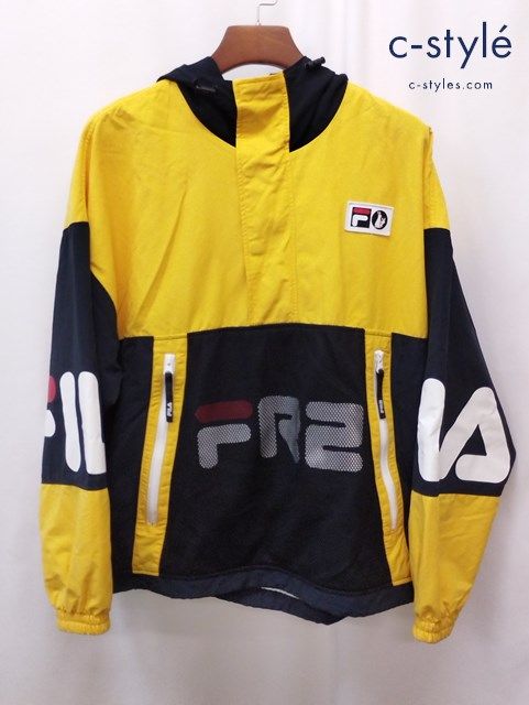 G244 [コラボ] FILA×FR2 フィラ×エフアールツー アノラックパーカー M イエロー×ブラック FRJ040 | G☆ - メルカリ