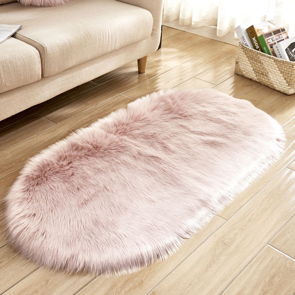 ピンク  80×150cm  フロアマット pkyh90150 ラグマット 北欧 シャギーラグ 洗える ラグ マット ファーマット フロアマット カーペット 絨毯 フェイクファー ウォッシャブル 敷物 長毛 長い 暖かい 