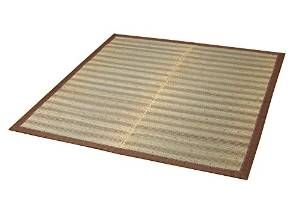 【新品・3営業日で発送】イケヒコ い草ラグカーペット 『DX京物語』 ブラウン 約191×191cm（裏:不織布）