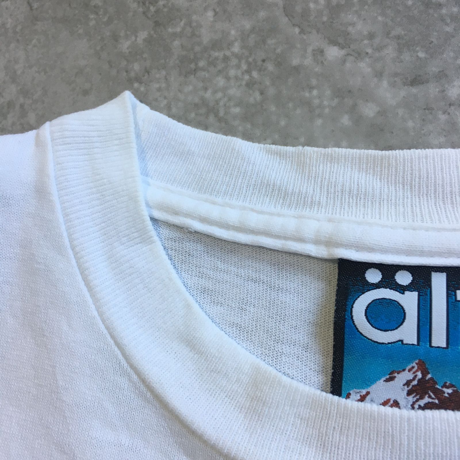 90s USA製 alf Mountain Back Printed T-shirt アルフ アウトドア 