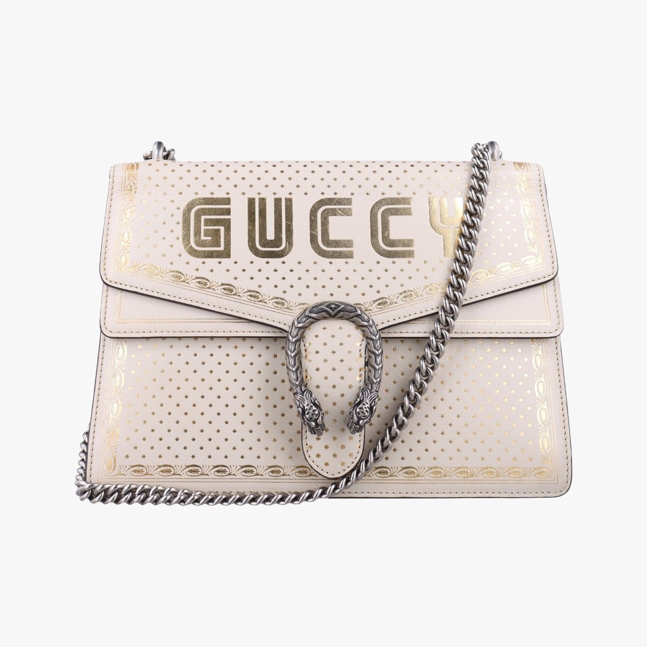グッチGucciセガ コラボ ディオニュソス スターホワイトレザー400235E024723857