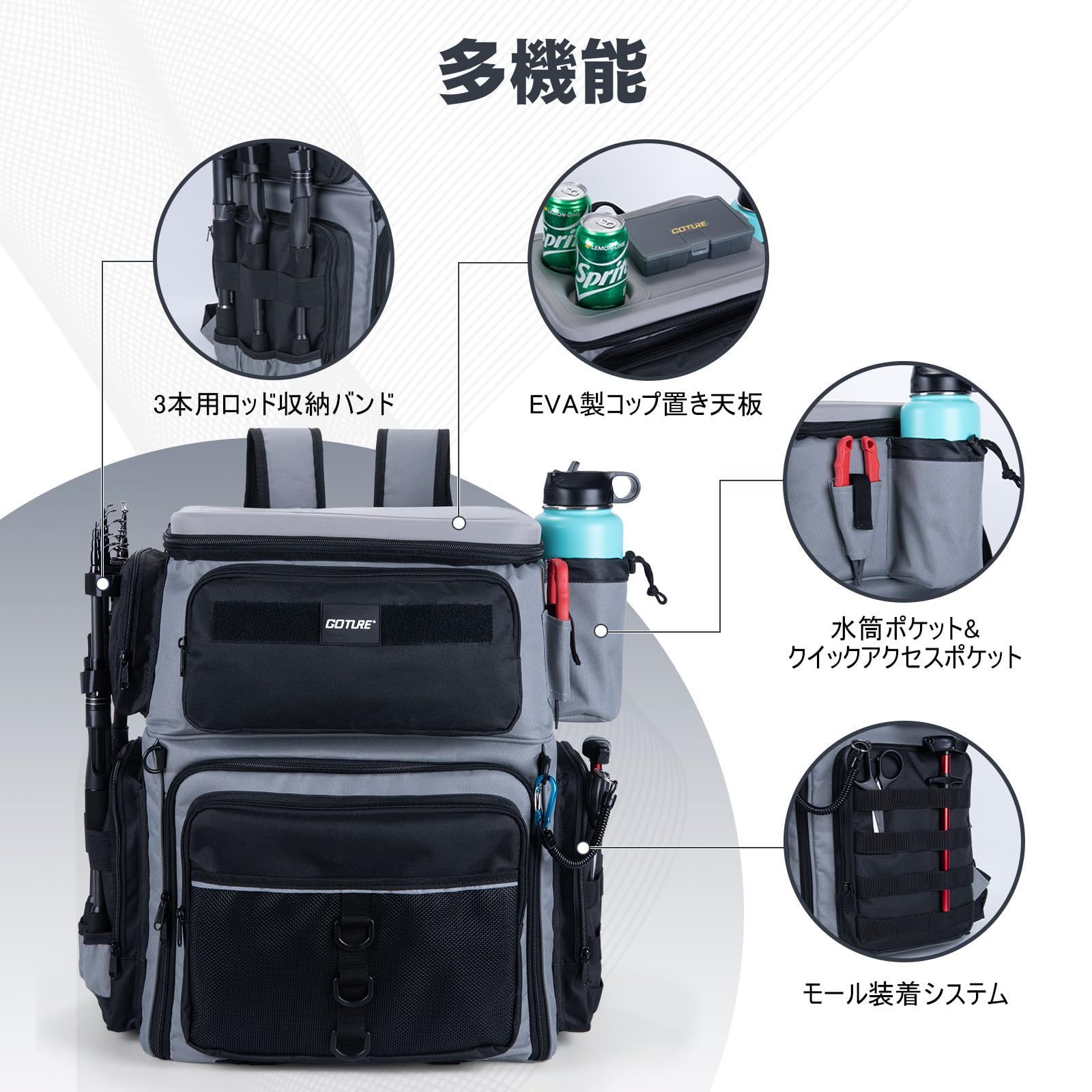 Goture フィッシングリュック