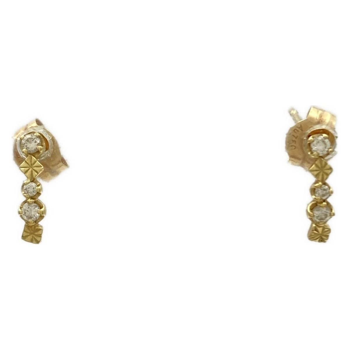 AHKAH アーカー ピアス - K18YG×ダイヤモンド D0.03ct