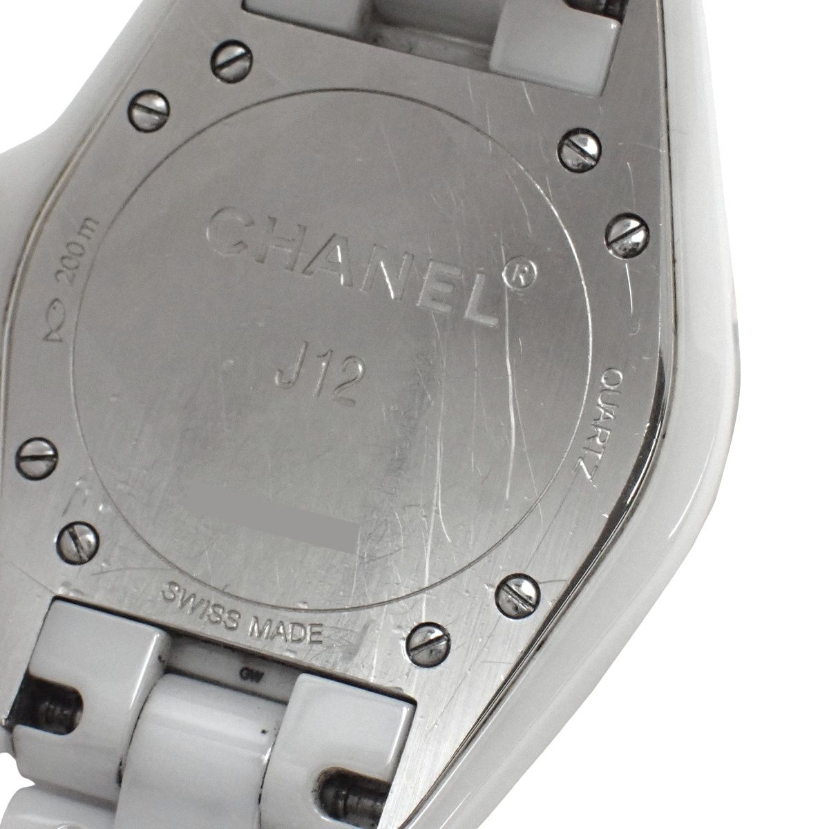 CHANEL クオーツ 保証書付】シャネル J12 H2422 セラミック クオーツ 腕時計 8PD