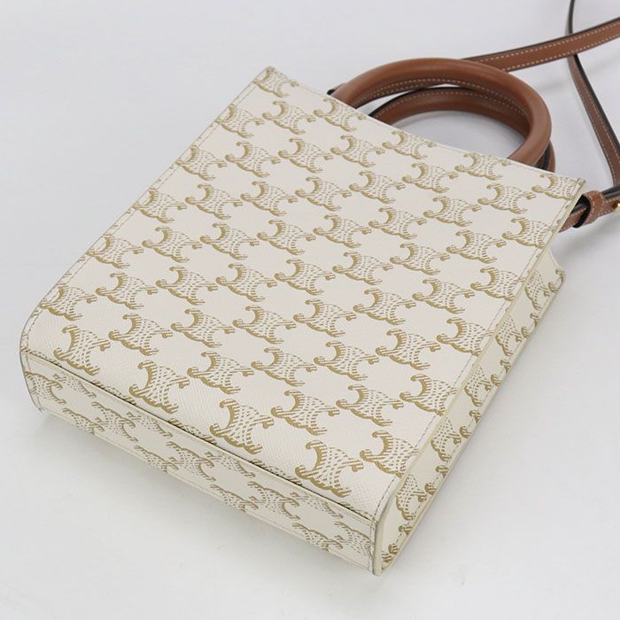 CELINE セリーヌ ミニ バーティカル カバ 2WAY トリオンフキャンバス 19437 2BZK ハンドバッグ PVC レザー レディース