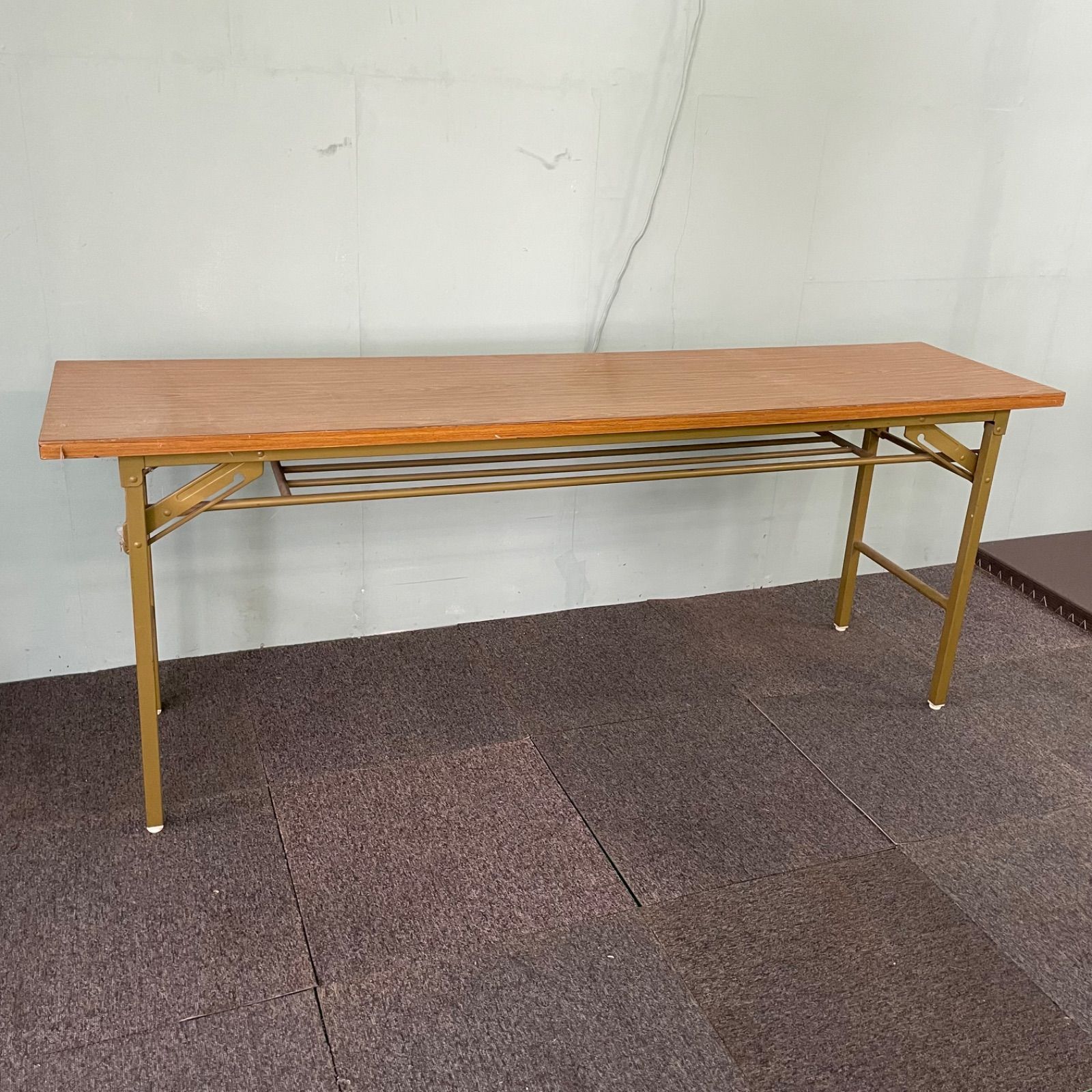 ♭ KOKUYO 長机 折りたたみテーブル 会議机 木目調 オフィステーブル 会議用テーブル