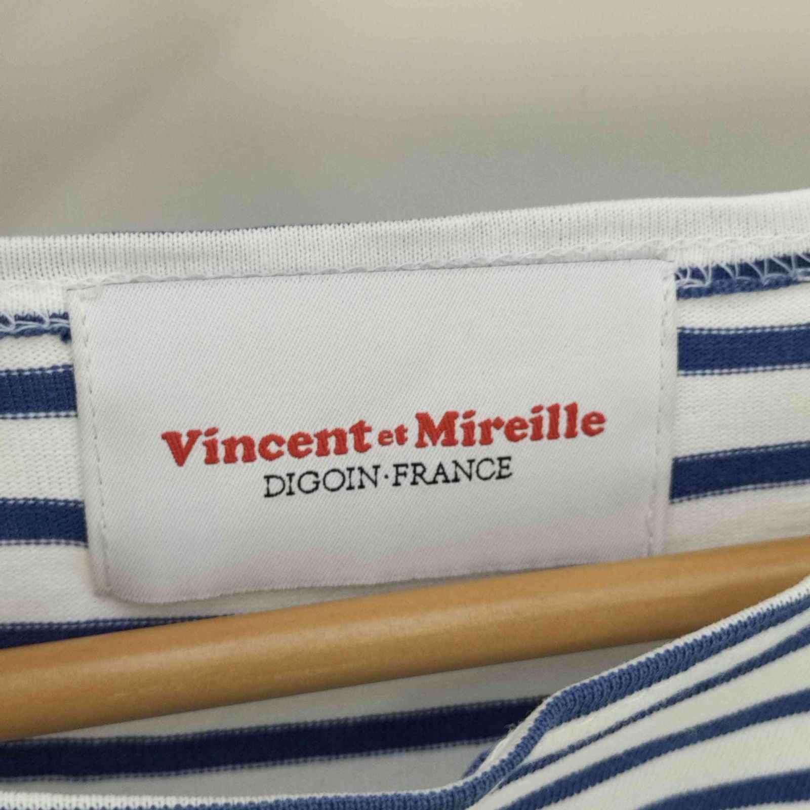 ヴァンソン エ ミレイユ Vincent et Mireille 刺繍ロゴ ボーダー
