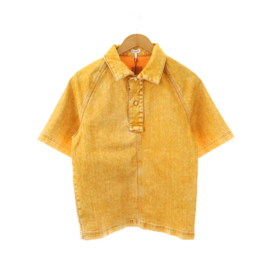 ロエベ LOEWE POLO SHIRT MELON デニムシャツ ポロシャツ 半袖 42 オレンジ |DF OS