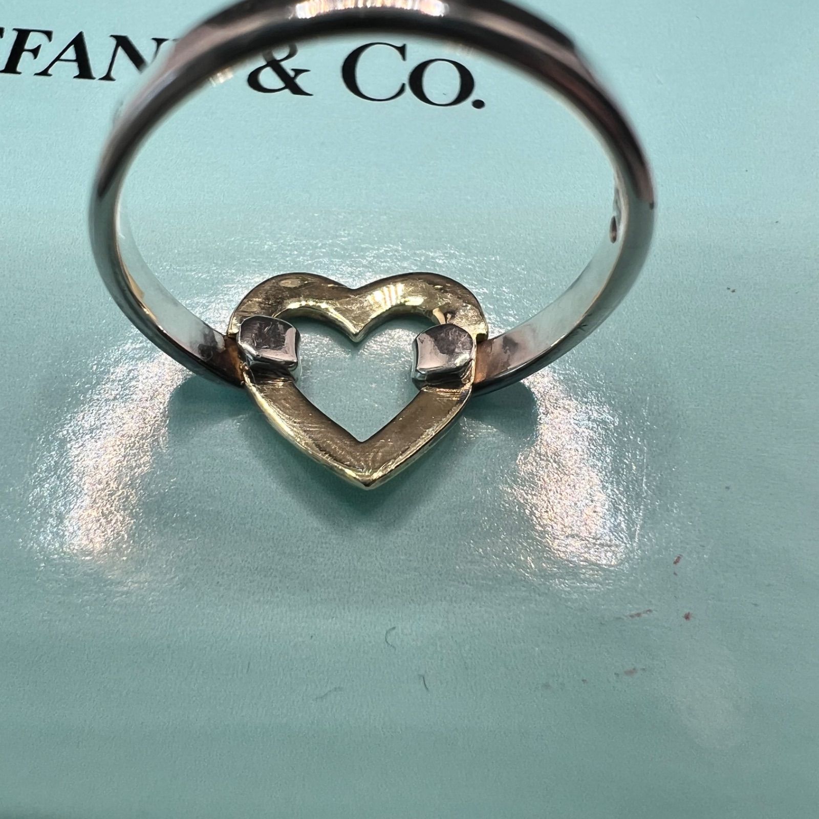 Tiffany&Co. ティファニー リング 指輪 オープンハート 9号 SV925 750 