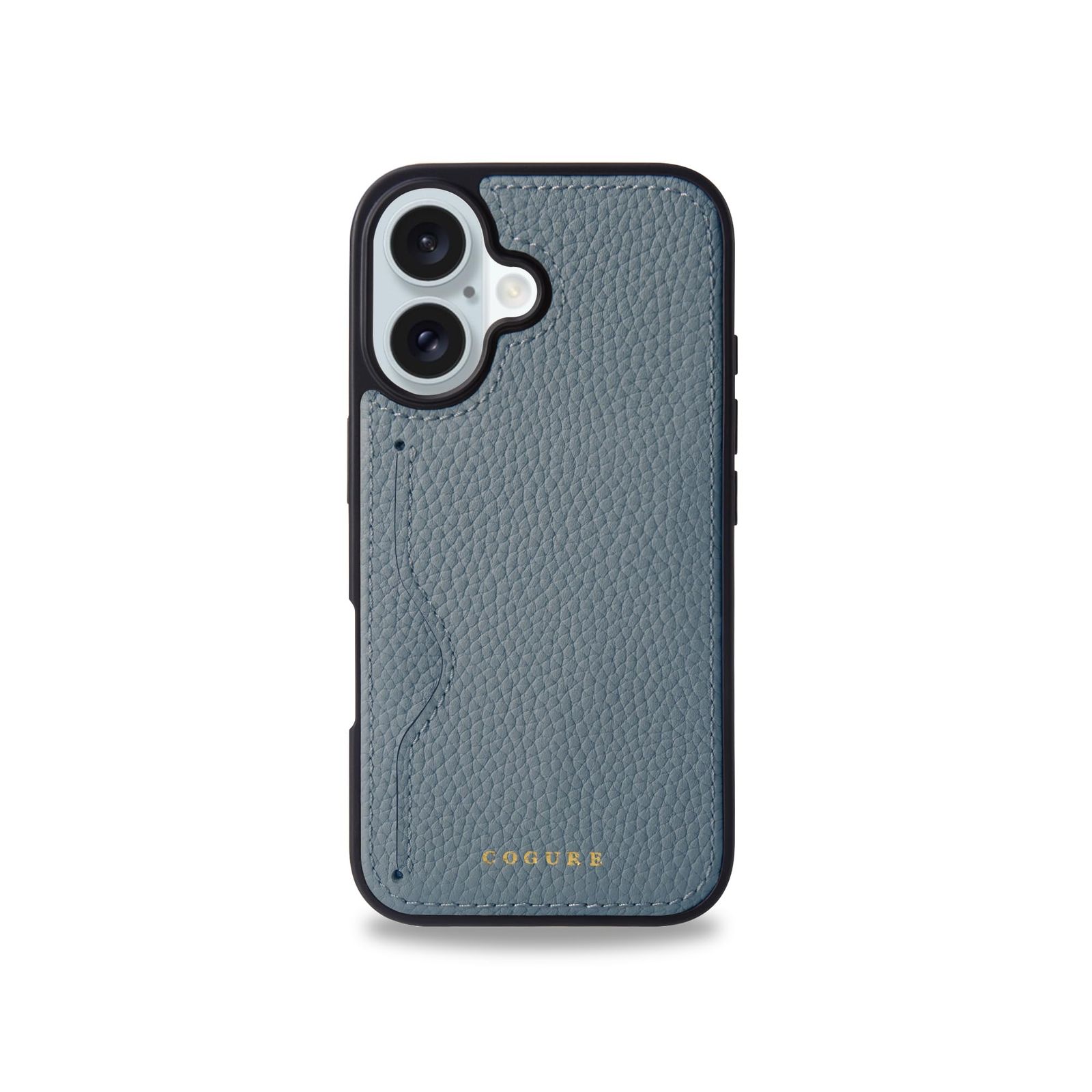 数量 ケース iPhone16 本革 シュリンクカーフレザー カード入れ コグレ シンプル おしゃれ ギフトボックス付き COGURE COPC1 ブルーリン BlueLin