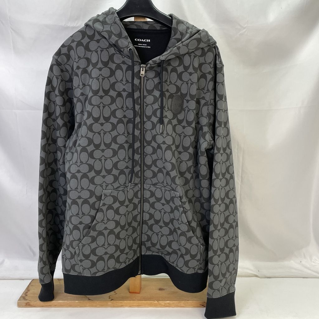 中古】 コーチ COACH シグネチャー ジップアップパーカー