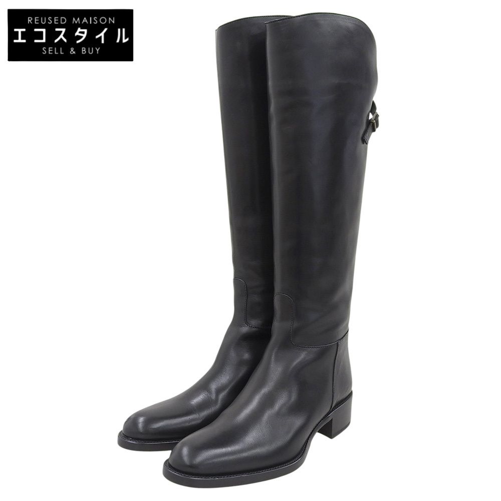 サルトル ロングブーツ 黒 ジッパー バックル付き セール】SARTORE