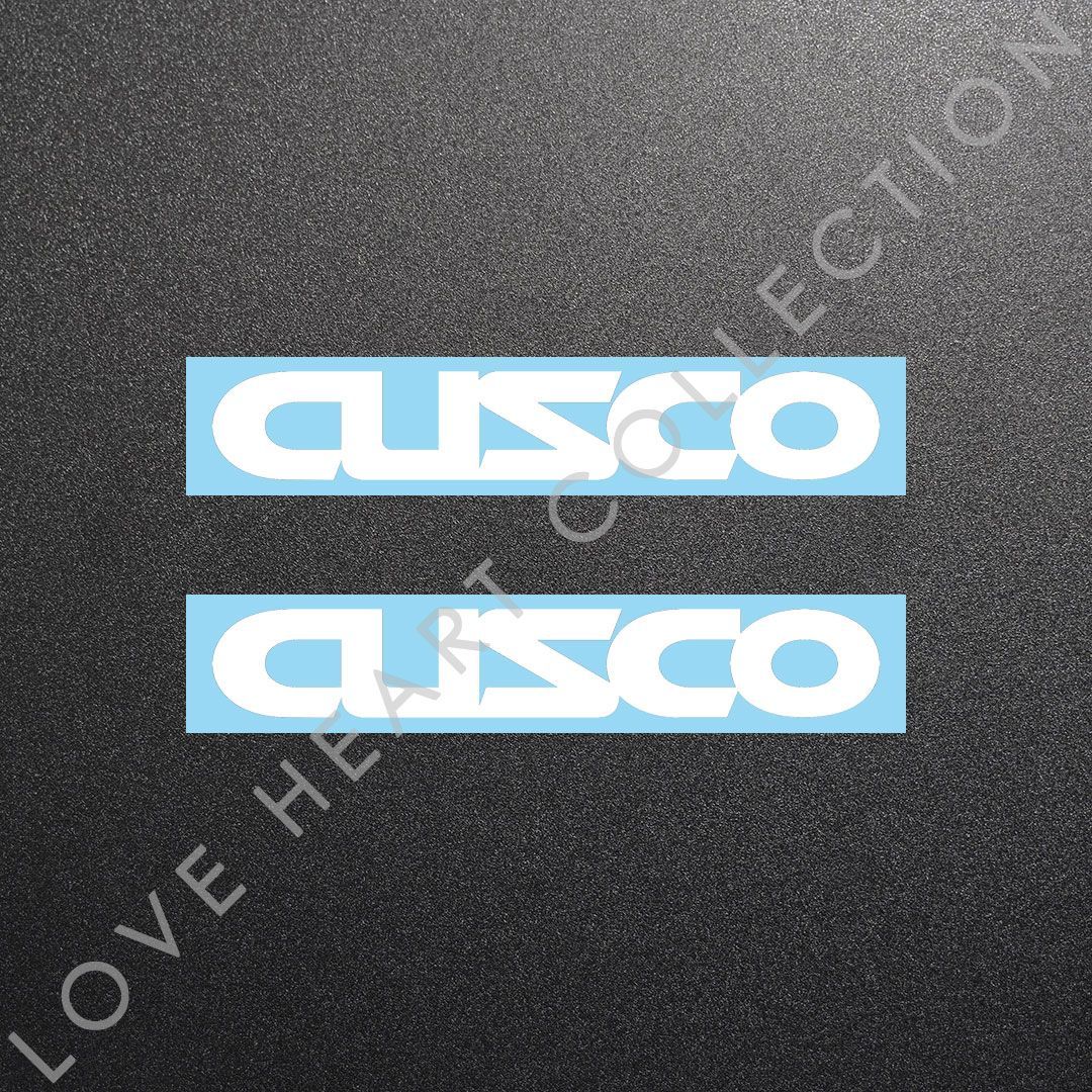 超高品質☆CUSCO　クスコ　カッティングステッカー　ホワイト　2枚　縦24mm×横150mm　くすこ　キャロッセ　きゃろっせ　|　ロゴ　|　デカール　|　切り文字　|　切文字　|　新品　|　未使用　|　送料無料　|　匿名配送　｜　本舗