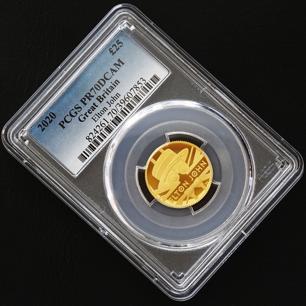 資産としての金(gold)】 2020年 イギリス エリザベス2世 ミュージックレジェンド エルトン・ジョン 25ポンド 1/4オンス 金貨 PCGS  PR70DCAM アンティークコイン モダン 英国 - メルカリ