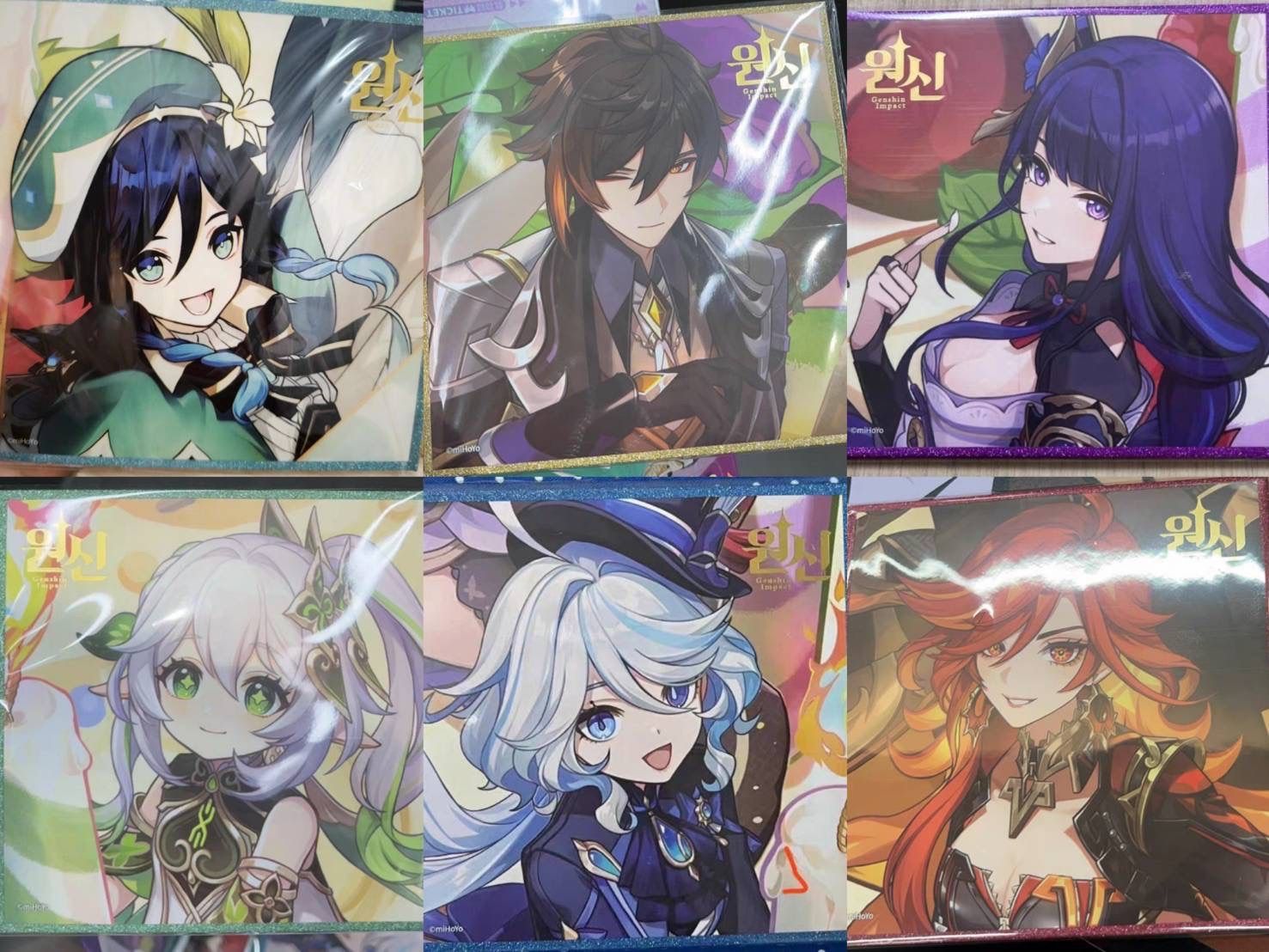 公式正規品 色紙 6枚セット 原神 韓国 hoyoland 特典 フリーナ