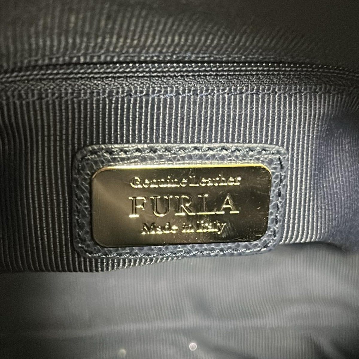 FURLA(フルラ) ハンドバッグ美品 パイパー ネイビー レザー