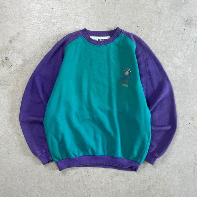 90年代 イタリア製 KAPPA カッパ ゴルフ プリント スウェットシャツ ラグランスリーブ メンズL相当 