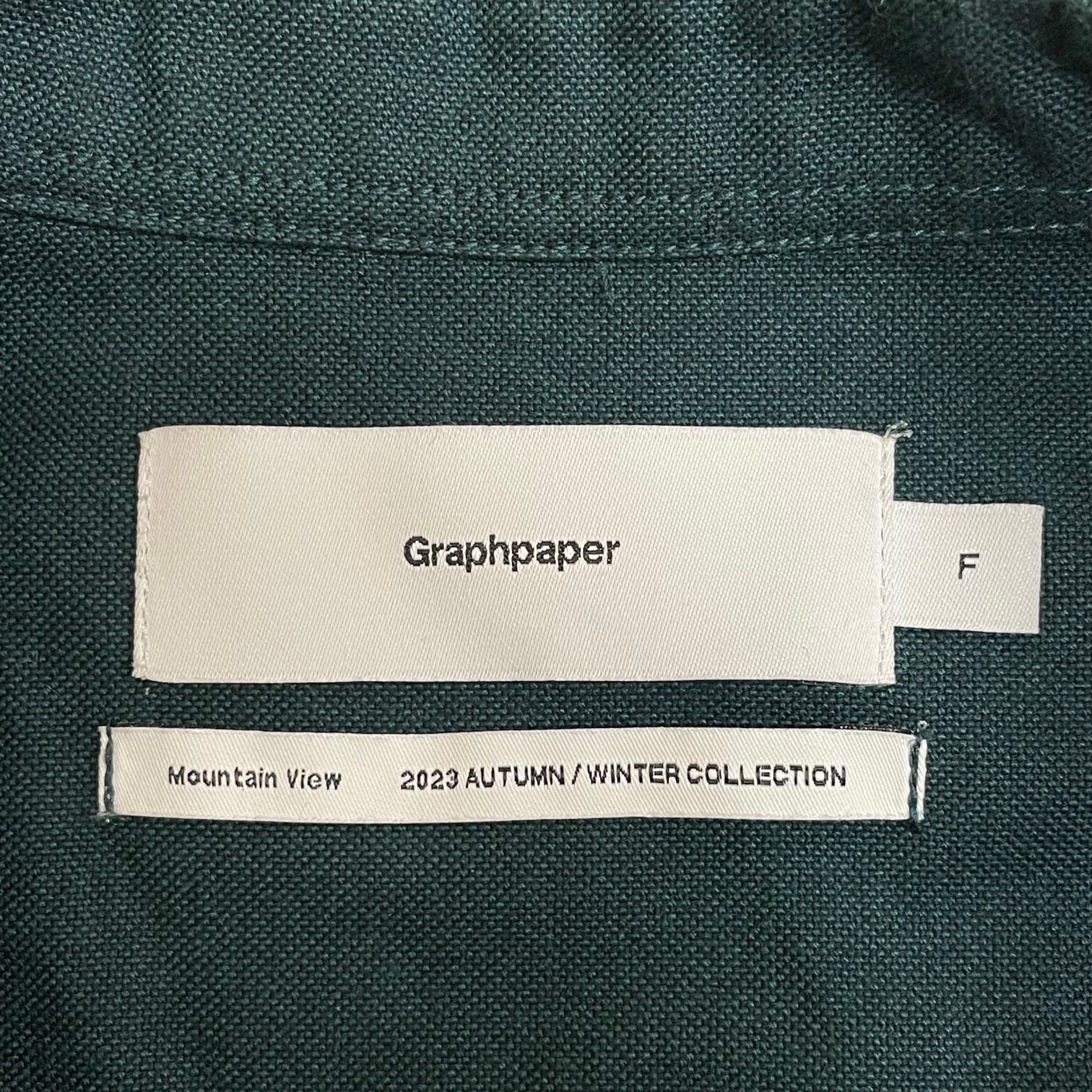 定価22000円 Graphpaper 23AW Oxford Oversized Band Collar Shirt 