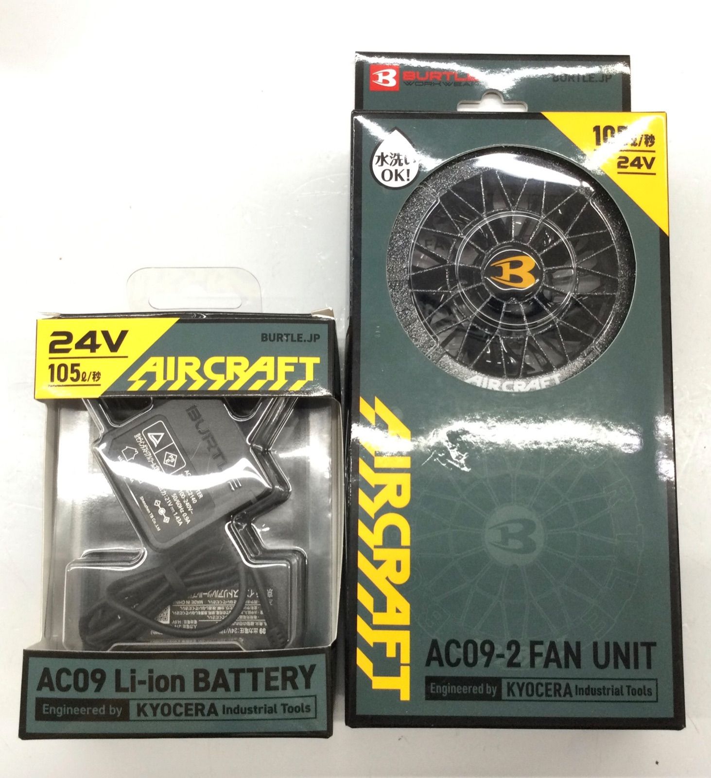 BURTLE バートル AIR CRAFT エアークラフト 24V 空調ウェア ファンユニット リチウムイオンバッテリー セット