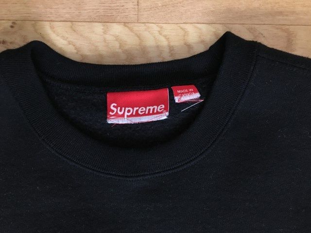 【中古】ｶﾅﾀﾞ製 SUPREME ｼｭﾌﾟﾘｰﾑ NYC CREWNECK SWEATSHIRT ﾆｭｰﾖｰｸ ｸﾙｰﾈｯｸ ｽｳｪｯﾄ ﾌﾞﾗｯｸ M 33875192