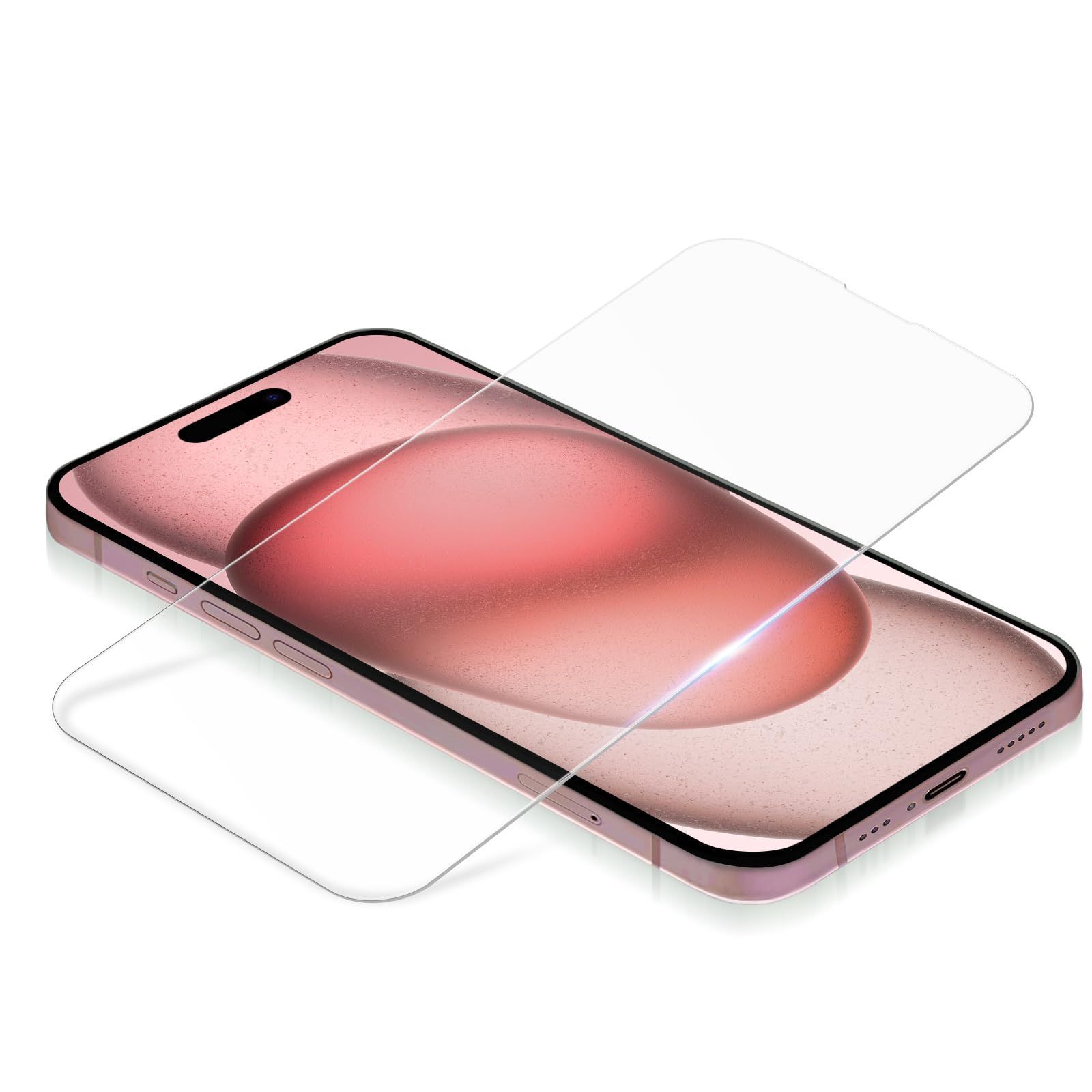 iphone15Pro 用 ガラスフィルム iPhone15Proフィルム アイフォン15プロ 保護フィルム あいふおん15Pro 保護 がらす ふぃるむ 画面 液晶保護 シート【浮かない 指紋防止 気泡ない 高透過率【1枚入り】