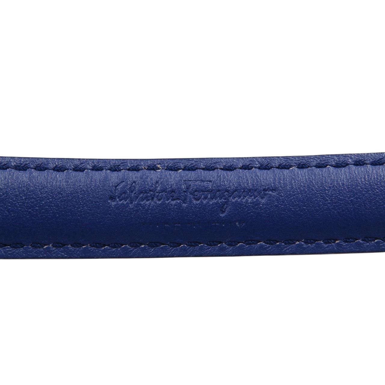 美品 サルヴァトーレフェラガモ ガンチーニ レザー ゴールド ブルー Cm  