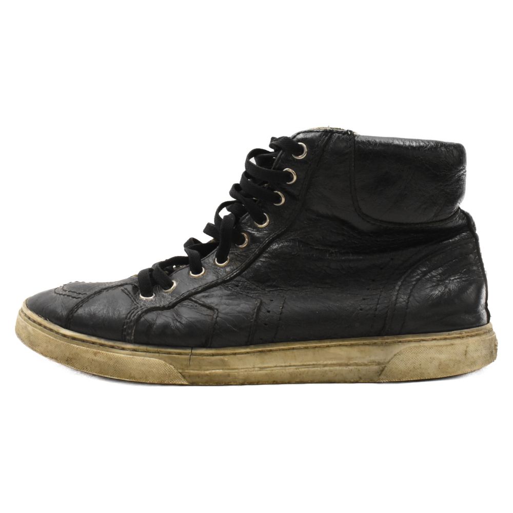 SAINT LAURENT Joe 1971 Bad Lieutenant スパンコール ヴィンテージ加工 スニーカー ブラック 39 (188710