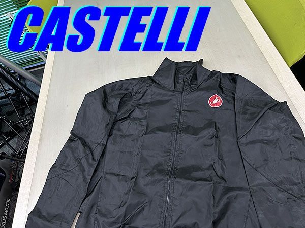 テルスポ イチ推し!! 極上品!! CASTELLI WINDBREAKER size:M BK カステリ ウィンドブレーカー ロード ミニベロ クロス ピスト MTB 同梱発送承り中!! M-1169