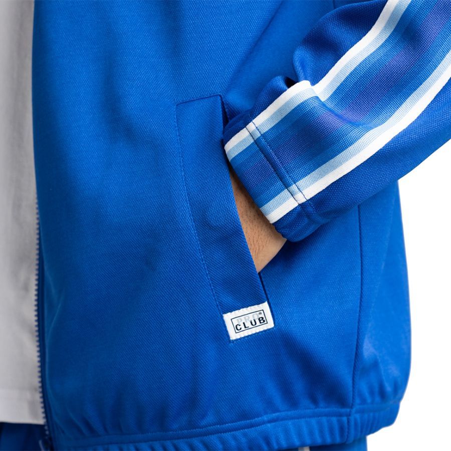 サ*ア様 PRO CLUB セットアップブルーストライプジャージセット PRO CLUB SUNSET TRACK SET UP【ROYAL BLUE】 (M・L・XL・2XL)(プロ