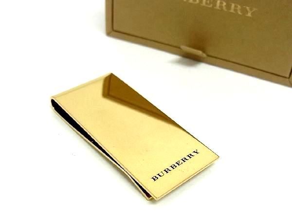 □極美品□ BURBERRY バーバリー マネークリップ 札ばさみ メンズ