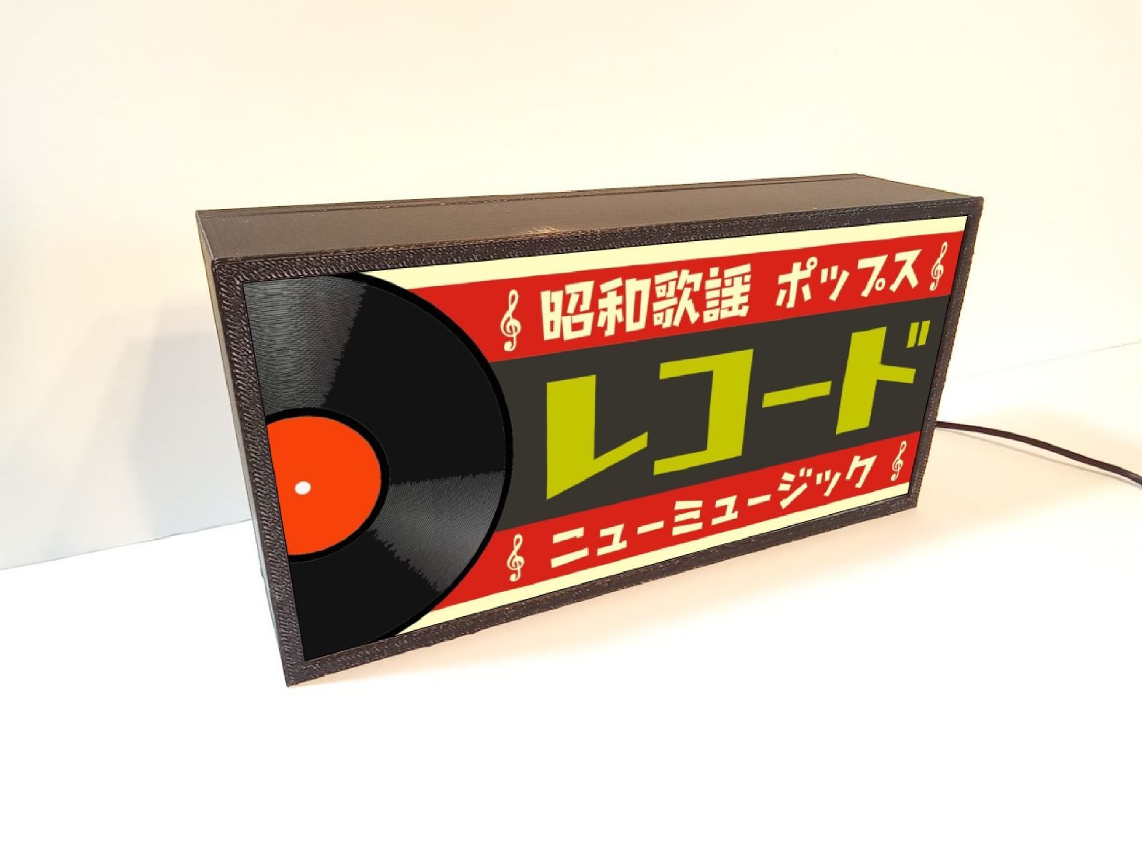 レコード ミュージック CD 昭和歌謡 レトロ 看板 置物 雑貨 ライトBOX