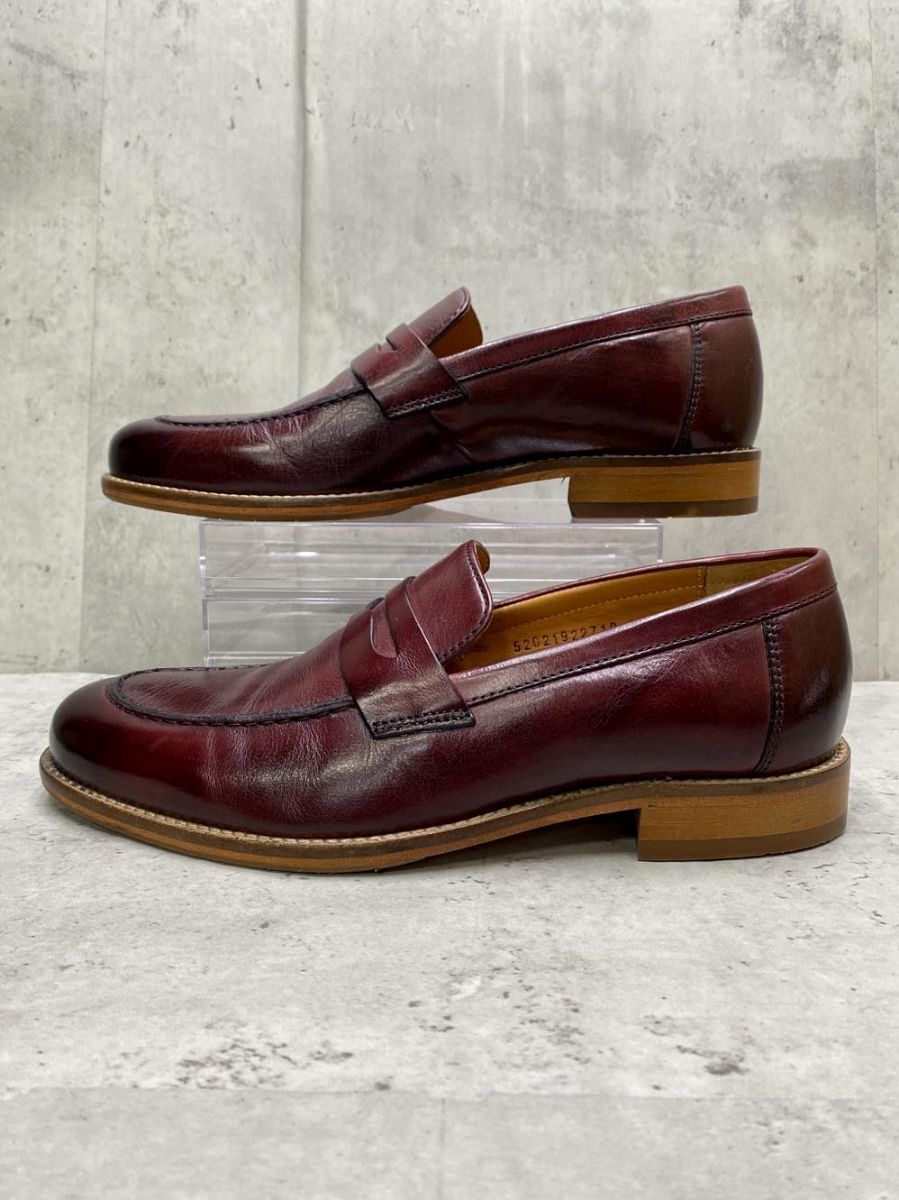 alfredoBANNISTER アルフレッドバニスター アバハウス 52021922710 SHOO IN SHOE コインローファー シューズ size38 ワイン ◎メンズ