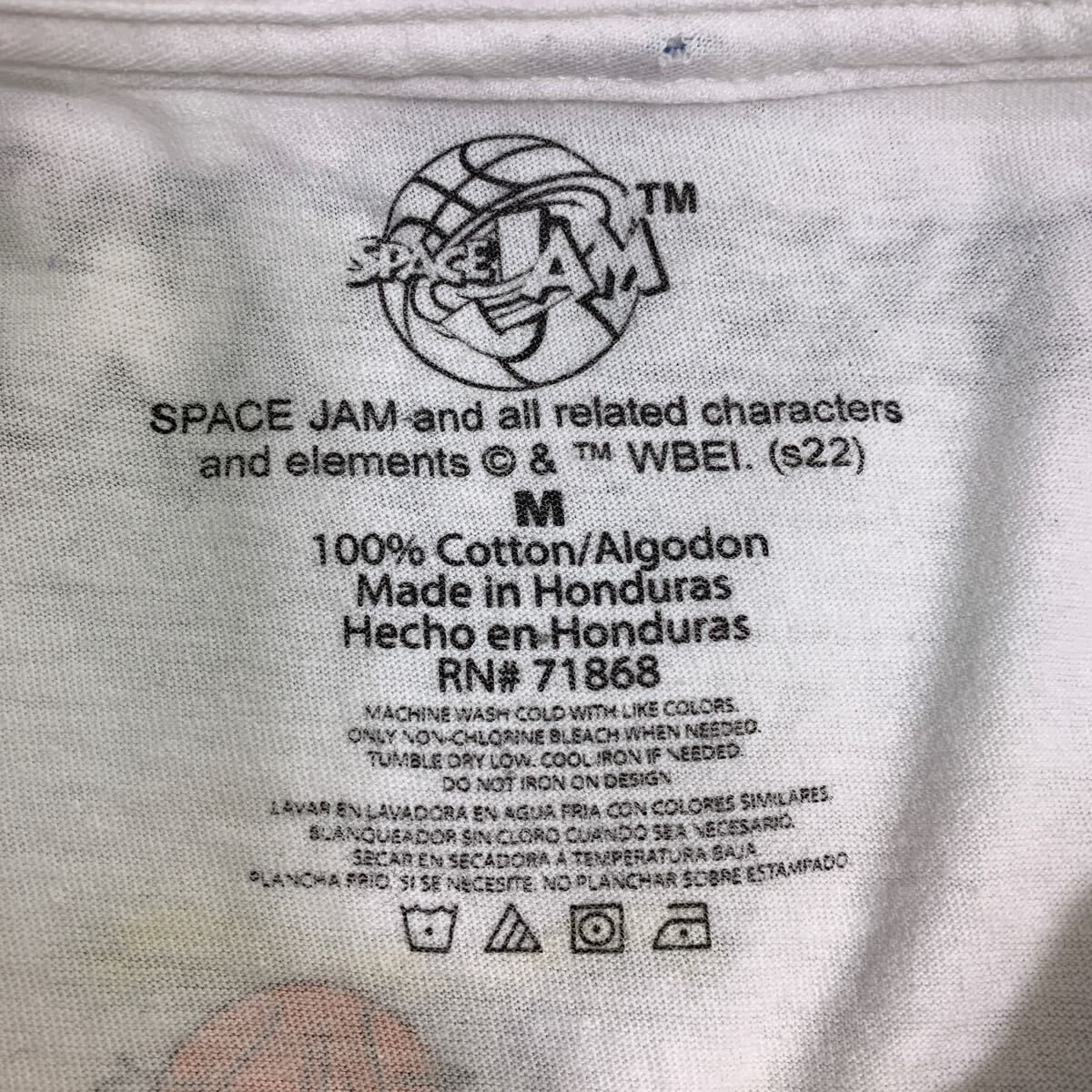 SPACE JAM 半袖 プリント Tシャツ Mサイズ スペースジャム キャラクターTシャツ ホワイト コットン 古着卸 アメリカ仕入 t2407-4558