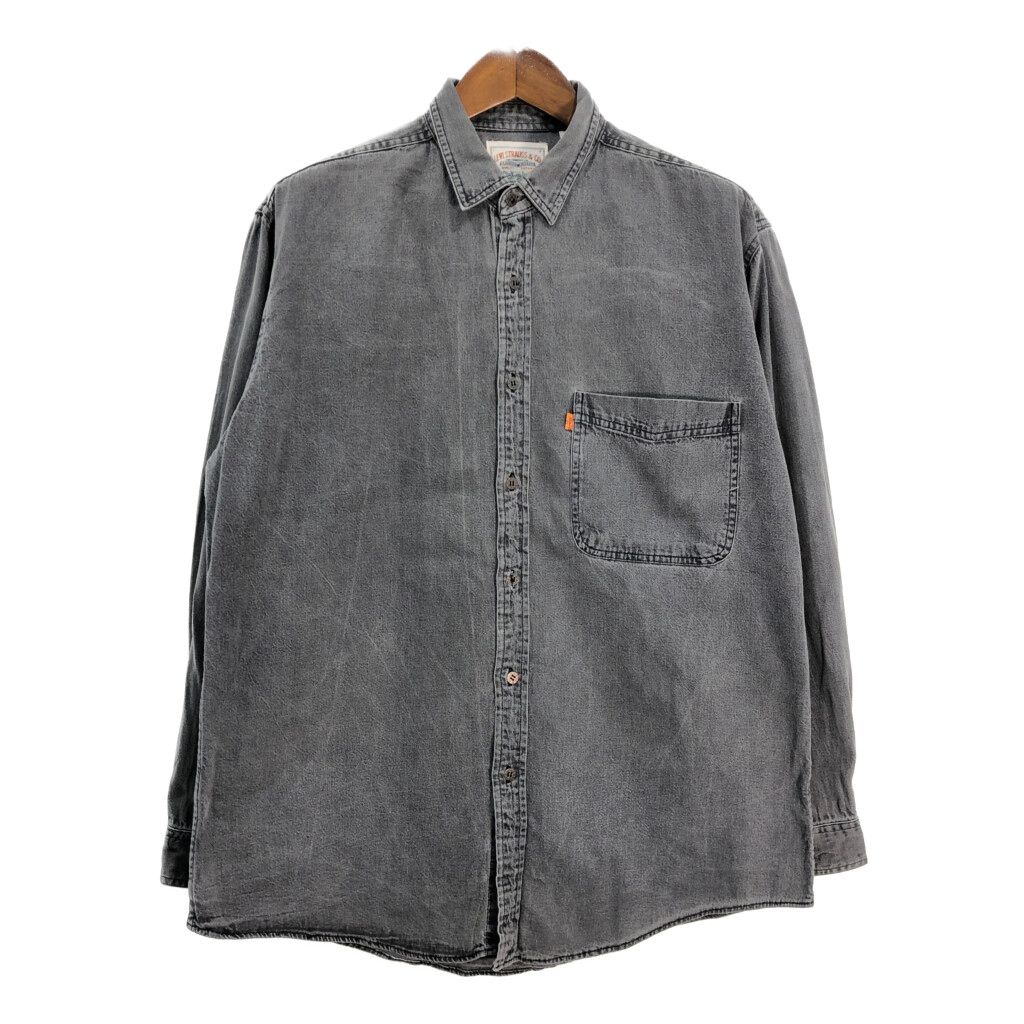 Levi's リーバイス デニムシャツ オレンジタブ グレー (メンズ L相当) 中古 古着 T1508